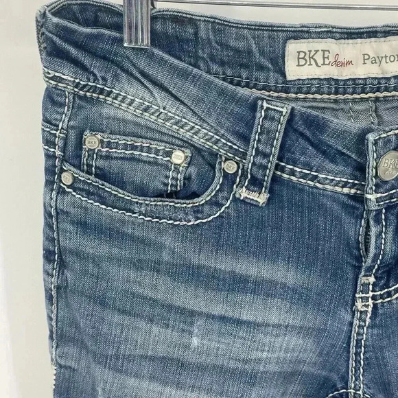 BKE Jeans Womens Size 27R (29x31) Payton Boot Cut Whiskered Cowgirl Rodeo Ranch - Picture 4 of 15